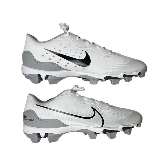 Nike Diamond Fastflex Baseball Cleats White Gray Black Mens 13 - Picture 6 of 11